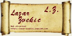 Lazar Zvekić vizit kartica